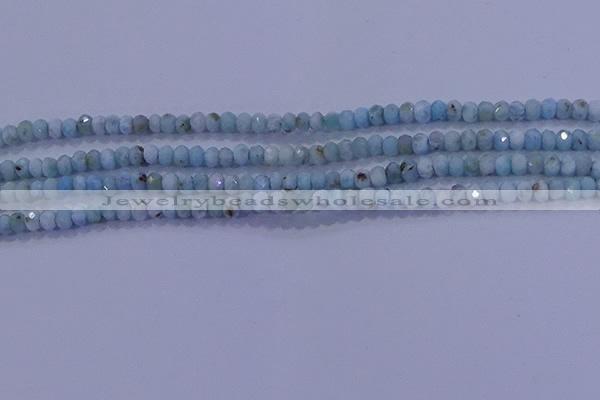 CRB1893 15.5 inches 2*3mm faceted rondelle larimar beads