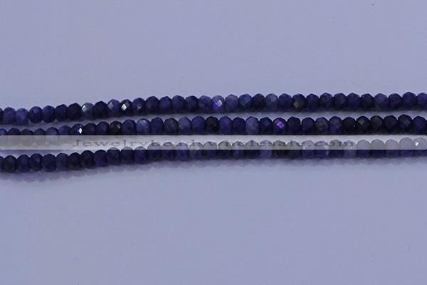 CRB1904 15.5 inches 2.5*4mm faceted rondelle sapphire beads