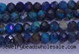 CRB1907 15.5 inches 2.5*4mm faceted rondelle chrysocolla & turquoise beads