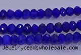 CRB1910 15.5 inches 2.5*4mm faceted rondelle lapis lazuli beads