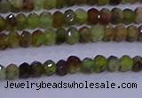 CRB1918 15.5 inches 2*3mm faceted rondelle green garnet beads