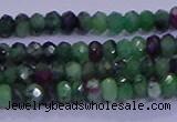 CRB1924 15.5 inches 2*3mm faceted rondelle ruby zoisite beads