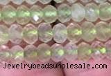 CRB1952 15.5 inches 3*4mm faceted rondelle prehnite gemstone beads