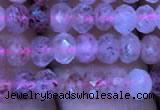 CRB1955 15.5 inches 3.5*5mm faceted rondelle strawberry quartz beads