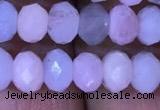 CRB1968 15.5 inches 4*6mm faceted rondelle morganite beads