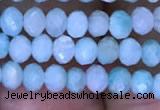 CRB1985 15.5 inches 3*4mm faceted rondelle amazonite gemstone beads