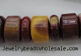 CRB199 15.5 inches 6*18mm - 13*18mm rondelle mookaite gemstone beads