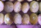 CRB1993 15.5 inches 6*8mm faceted rondelle golden tiger eye beads