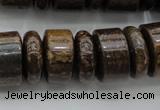 CRB200 15.5 inches 6*18mm - 13*18mm rondelle bronzite gemstone beads