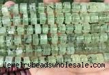 CRB2041 15.5 inches 9mm - 10mm faceted tyre prehnite beads