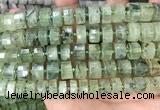 CRB2043 15.5 inches 12mm - 13mm faceted tyre prehnite beads