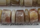 CRB205 15.5 inches 6*18mm - 13*18mm rondelle yellow agate beads