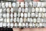 CRB2082 15.5 inches 11mm - 12mm faceted tyre grey moonstone beads