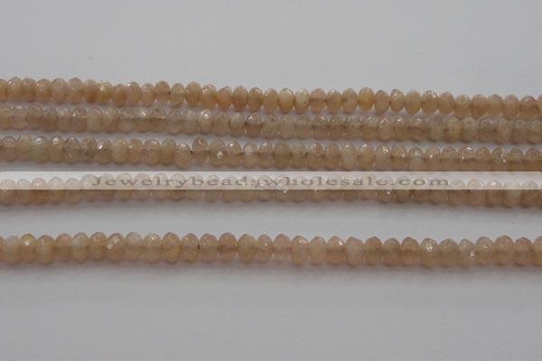 CRB210 15.5 inches 3*4mm faceted rondelle moonstone beads