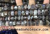 CRB2113 15.5 inches 12mm - 13mm faceted tyre Botswana agate beads