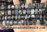 CRB2114 15.5 inches 13mm - 14mm faceted tyre Botswana agate beads