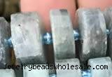 CRB2127 15.5 inches 11mm - 12mm faceted tyre kyanite beads