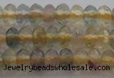 CRB214 15.5 inches 3*4mm faceted rondelle yellow fluorite beads