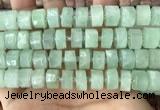 CRB2168 15.5 inches 13mm - 14mm faceted tyre light prehnite beads