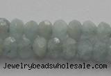 CRB217 15.5 inches 3*4mm faceted rondelle aquamarine beads