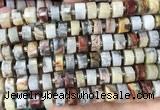 CRB2182 15.5 inches 12mm - 13mm faceted tyre crazy lace agate beads