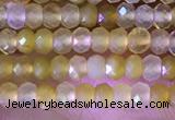 CRB2217 15.5 inches 2*3mm faceted rondelle yellow opal beads