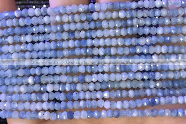 CRB2222 15.5 inches 2*3mm faceted rondelle aquamarine beads