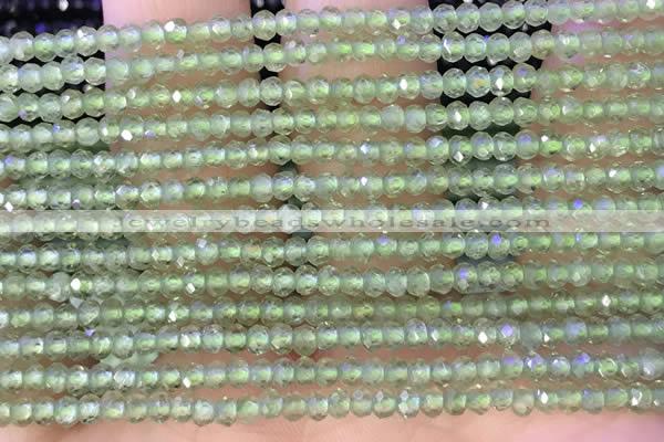 CRB2227 15.5 inches 2*3mm faceted rondelle prehnite beads