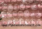 CRB2235 15.5 inches 2*3mm faceted rondelle strawberry quartz beads