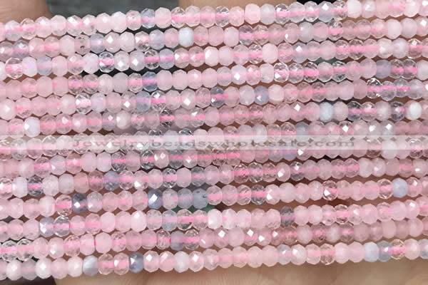 CRB2236 15.5 inches 2*3mm faceted rondelle morganite beads