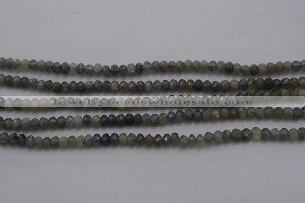 CRB225 15.5 inches 2.5*4mm faceted rondelle AB-color labradorite beads