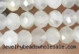 CRB2254 15.5 inches 3*4mm faceted rondelle white moonstone beads