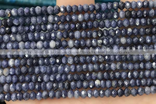 CRB2268 15.5 inches 3*4mm faceted rondelle sapphire beads