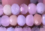 CRB2277 15.5 inches 4*6mm faceted rondelle morganite beads