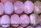 CRB2278 15.5 inches 5*8mm faceted rondelle morganite beads