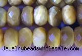 CRB2289 15.5 inches 4*6mm faceted rondelle golden tiger eye beads