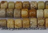 CRB2504 15.5 inches 6*8mm rondelle picture jasper beads