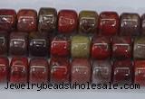 CRB2505 15.5 inches 6*8mm rondelle brecciated jasper beads