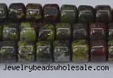 CRB2506 15.5 inches 6*8mm rondelle dragon blood jasper beads