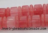 CRB252 15.5 inches 5*14mm - 10*14mm rondelle cherry quartz beads