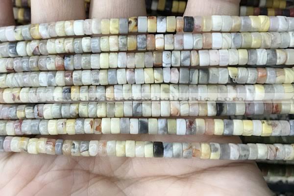 CRB2558 15.5 inches 2*4mm heishi crazy lace agate beads wholesale