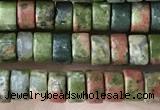 CRB2565 15.5 inches 2*4mm heishi unakite beads wholesale