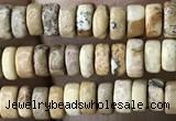 CRB2568 15.5 inches 2*4mm heishi picture jasper beads wholesale