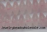 CRB261 15.5 inches 5*12mm rondelle rose quartz beads wholesale