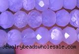 CRB2627 15.5 inches 3*4mm faceted rondelle blue chalcedony beads