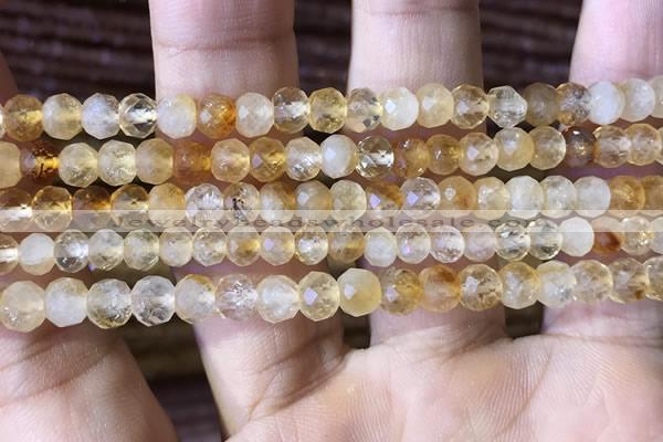 CRB2633 15.5 inches 4*5mm faceted rondelle citrine gemstone beads