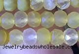 CRB2635 15.5 inches 3*4mm faceted rondelle yellow opal beads