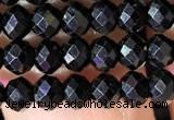 CRB2651 15.5 inches 3*4mm faceted rondelle black spinel beads