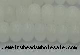 CRB2812 15.5 inches 6*10mm rondelle white jade beads wholesale