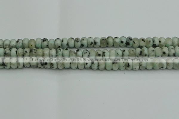 CRB2851 15.5 inches 5*8mm rondelle sesame jasper beads